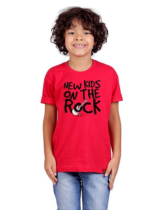 Camiseta Infantil New Kids Vermelha.