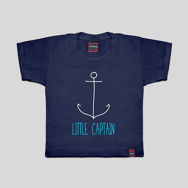 Camiseta Infantil Pequeno Capitão Azul Marinho