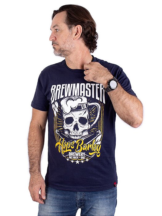 Camiseta Cerveja Brewmaster Marinho