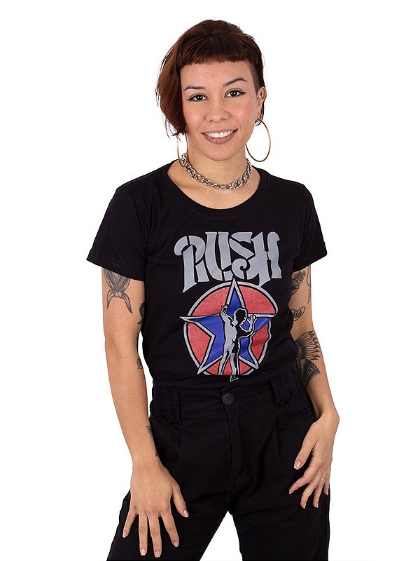 Camiseta Feminina Rush Starman Preta Oficial