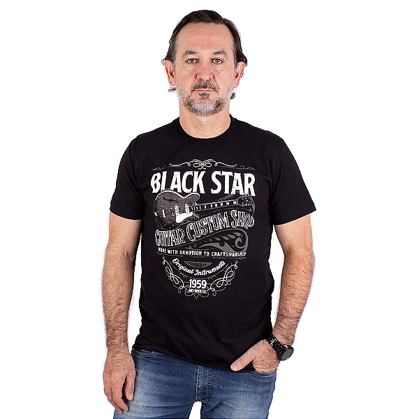 Camiseta Guitarra Black Star Preta.