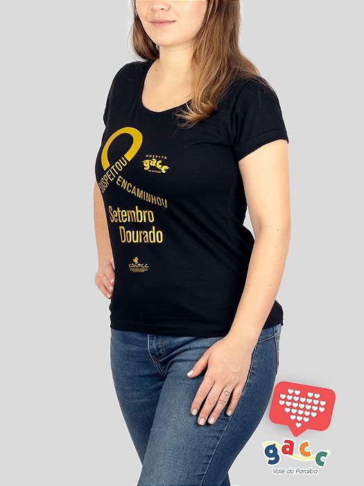 Camiseta Feminina Gacc Setembro Dourado