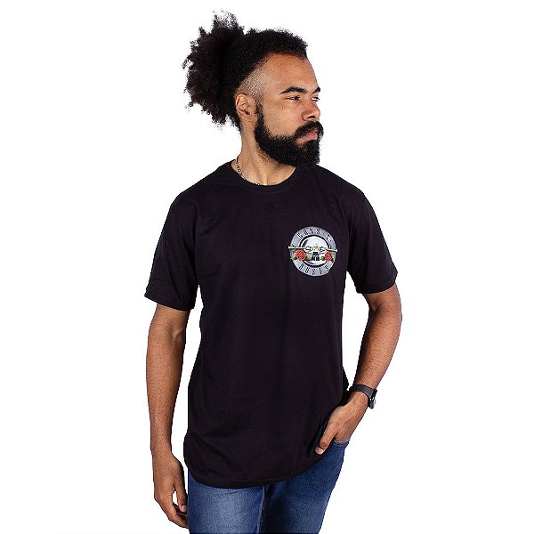 Camiseta Guns N' Roses Bullet Preta Oficial