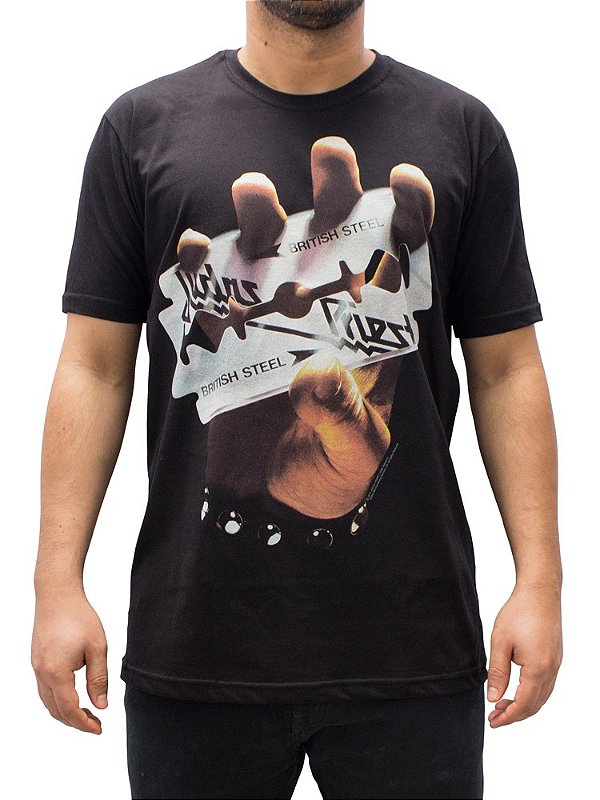 Camiseta Judas Priest British Steel Preta Oficial