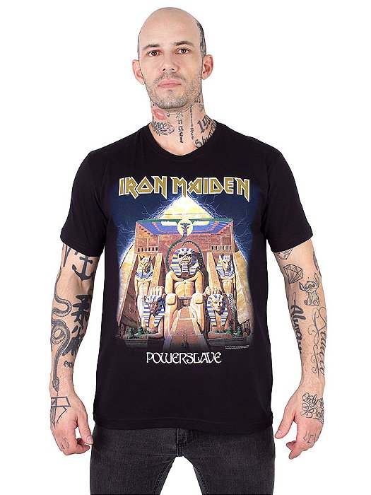 Camiseta Iron Maiden Powerslave Preta Oficial