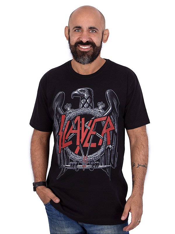 Camiseta Slayer Eagle Preta Oficial