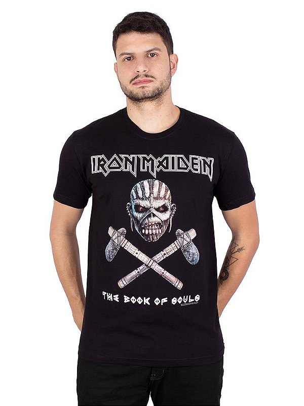 Camiseta Iron Maiden The Book Of Souls Preta Oficial