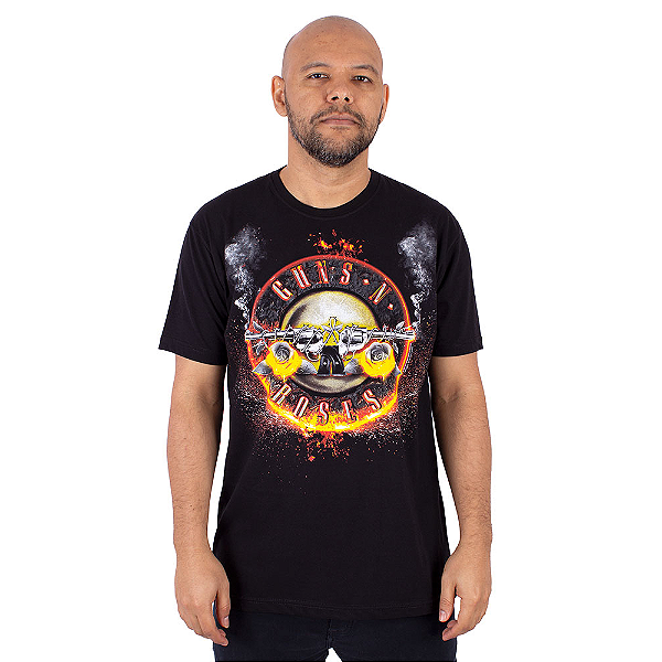 Camiseta Guns N' Roses Preta Oficial