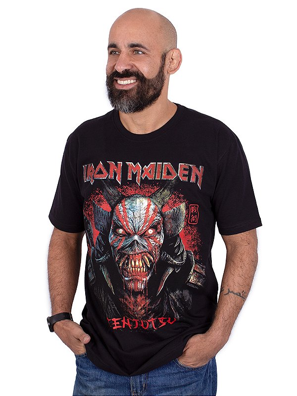 Camiseta Iron Maiden Senjutsu Snake Preta Oficial
