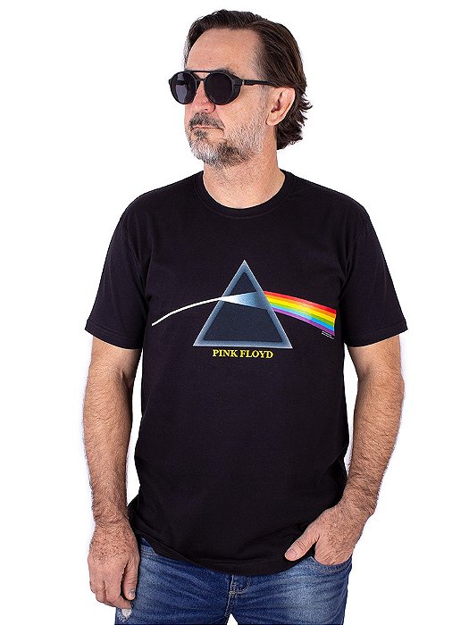Camiseta Pink Floyd Dark Side Prism Preta Oficial