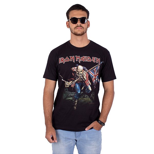 Camiseta Iron Maiden The Trooper Preta Oficial
