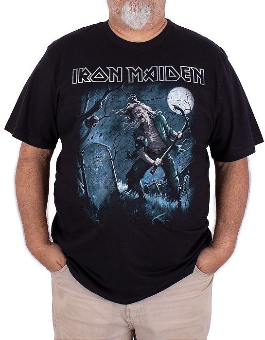 Camiseta Plus Size Iron Maiden Reincarnation Preta Oficial