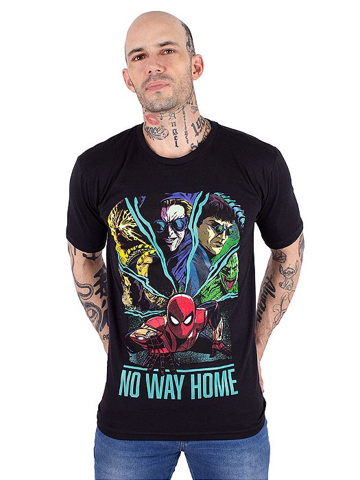 Camiseta Homem Aranha Sem Volta Pra Casa Preta Oficial