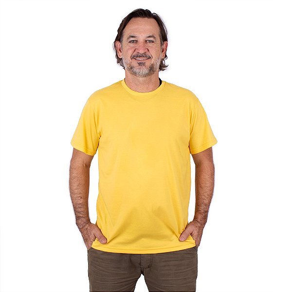 Camiseta Básica Amarelo Gema.