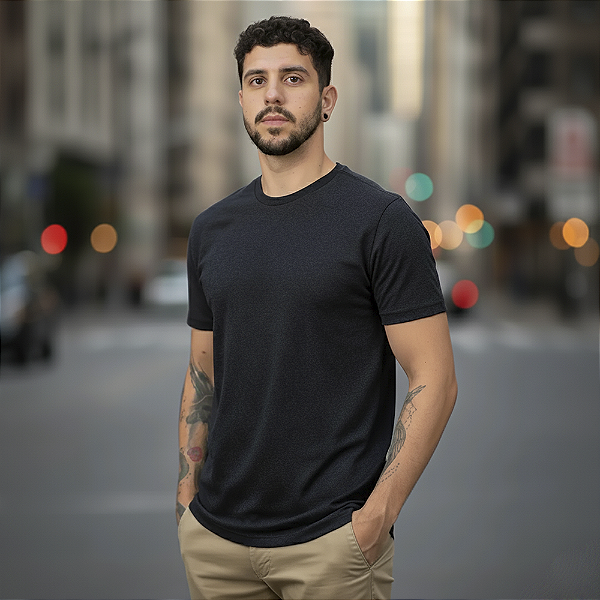 Camiseta Básica Premium Preta Jaguar.