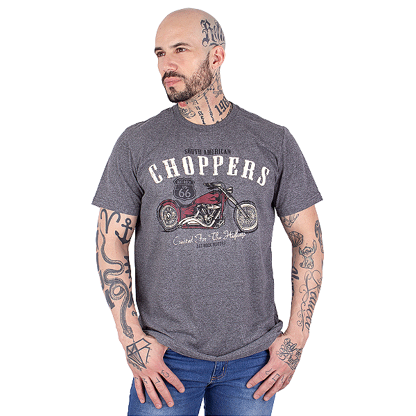 Camiseta Moto Choppers Grafite.