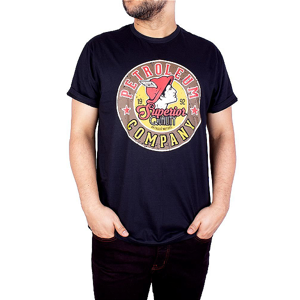Camiseta Garage Petróleo Preta.