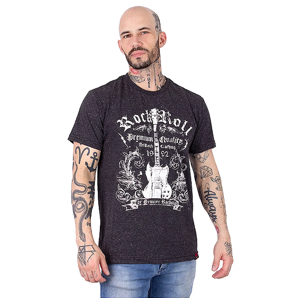 Camiseta Guitarra SG Preto Botonê.