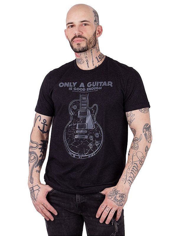 Camiseta Guitarra Only Preto Jaguar - Viva a Vida com Arte, Viva com Art  Rock!