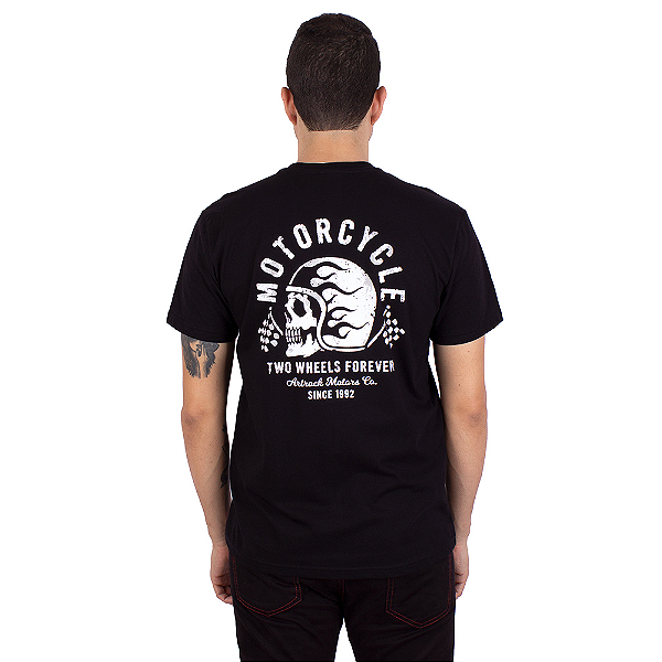 Camiseta Moto Caveira Two Wheels.