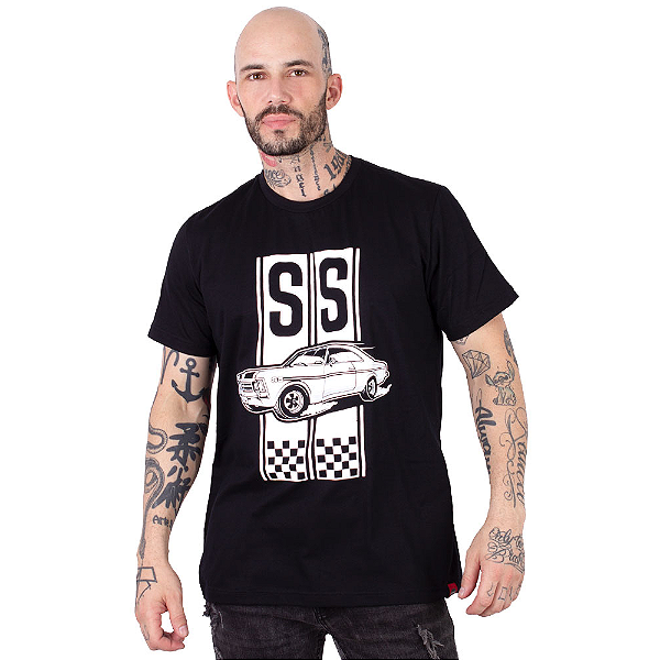 Camiseta Opala SS Faixas Preta.