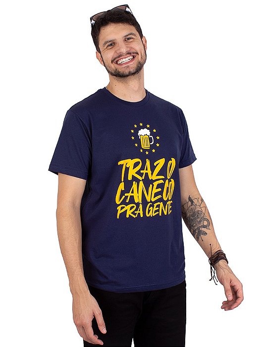 Camiseta Brasil Traz O Caneco  Marinho