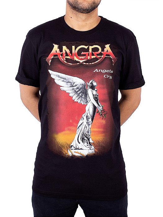 Camiseta Angra Angels Cry Preta Oficial