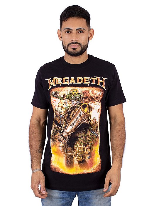 Camiseta Megadeth Camo Man Preta Oficial