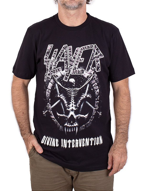 Camiseta Slayer Divine Intervention Preta Oficial
