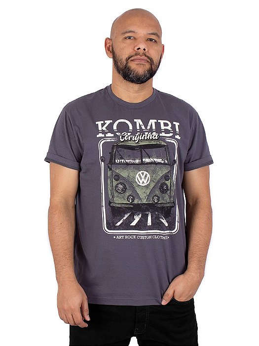 Camiseta Kombi 1973 Cinza.