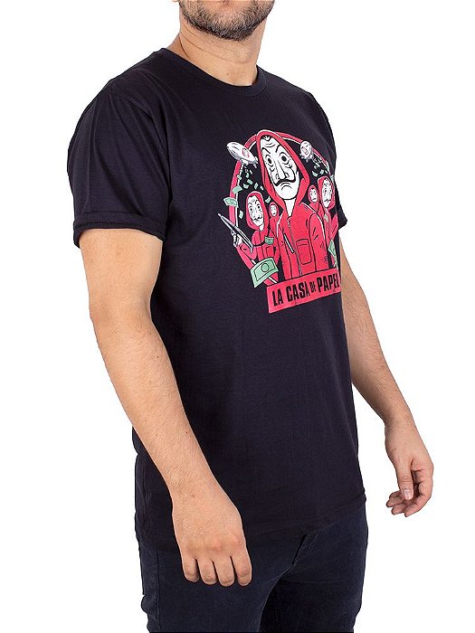 Camiseta La Casa de Papel Preta Oficial