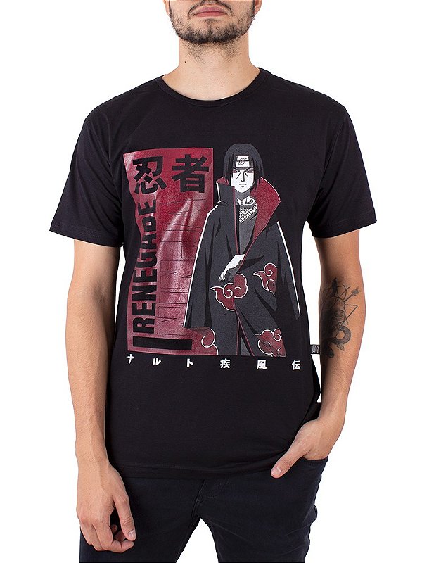 Camiseta Naruto Itachi Uchiha Preta Oficial