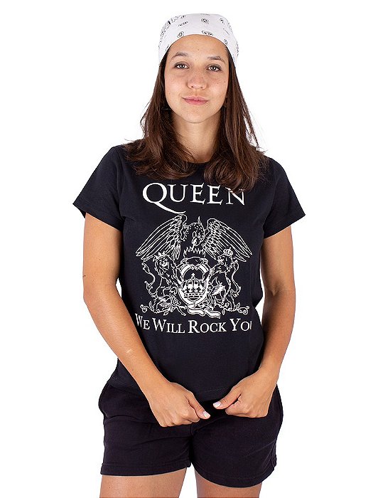Camiseta Feminina Queen Preta Oficial