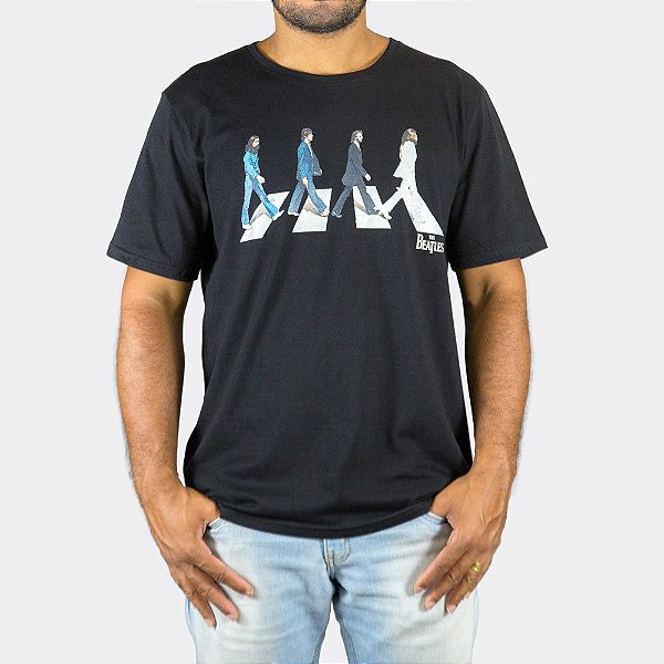 Camiseta Beatles Abbey Road Preta Oficial