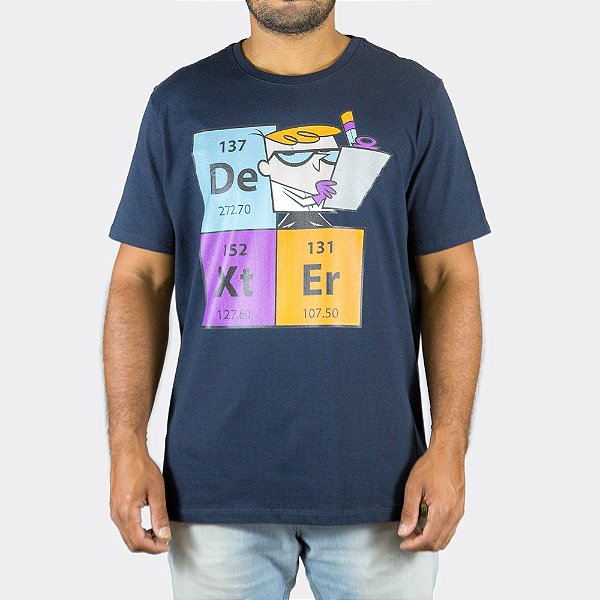 Camiseta Cartoon Network Dexter Marinho Oficial