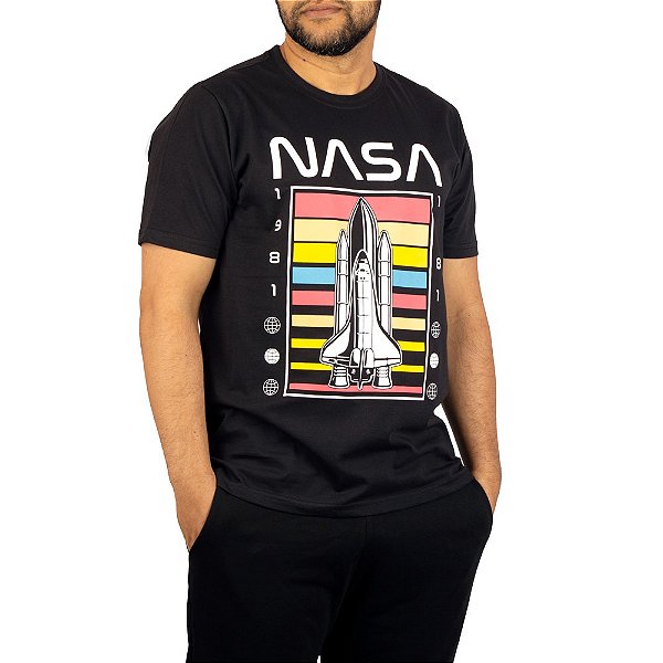 Camiseta Nasa 1981 Preta Oficial