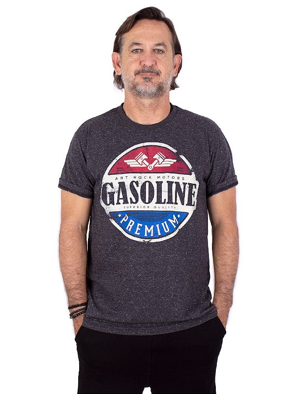 Camiseta Gasoline Botone Preta.