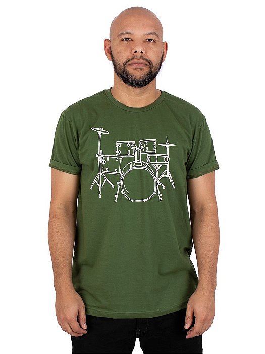 Camiseta Bateria Verde Cipestre.