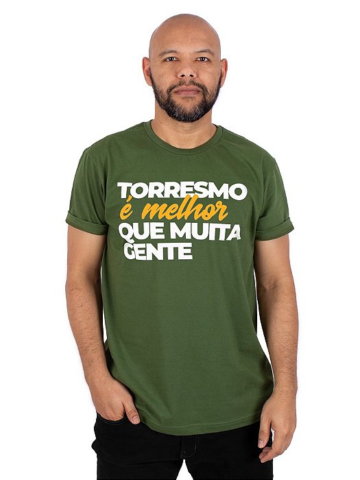 Camiseta Torresmo É Melhor Verde Cipestre.