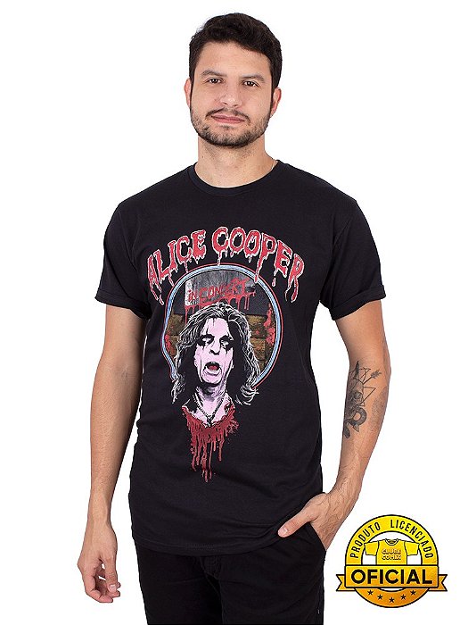 Camiseta Alice Cooper In Concert Preta Oficial