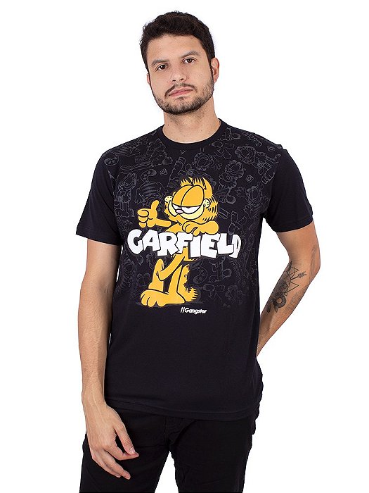 Camiseta Garfield Preto Oficial