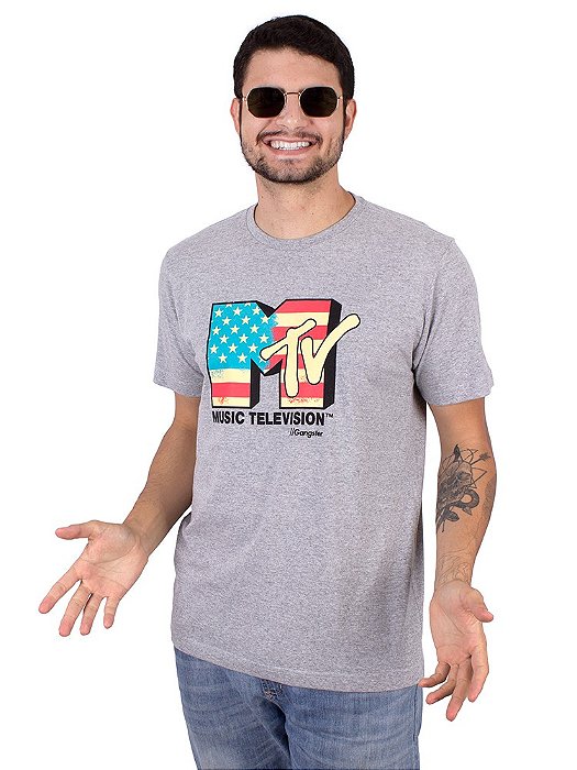 Camiseta MTV Cinza Mescla Oficial