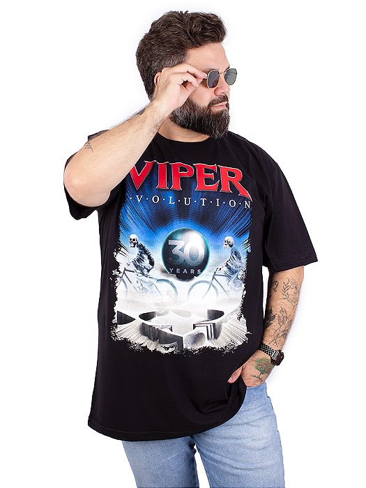Camiseta Plus Size Viper Evolution Preta Oficial
