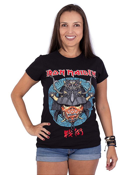 Camiseta Feminina Iron Maiden Preta Oficial