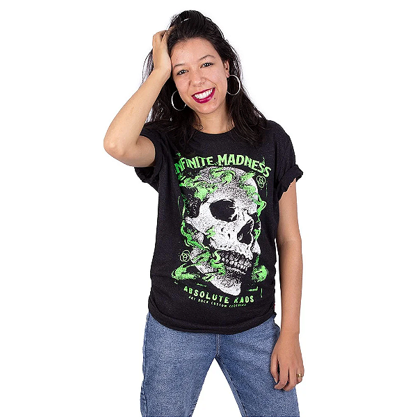 Camiseta Caveira Madness Preto Jaguar.