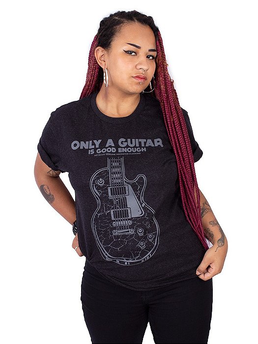 Camiseta Guitarra Only Preto Jaguar.