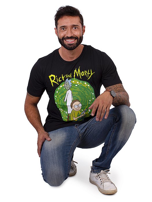 Camiseta Rick And Morty Preta Oficial