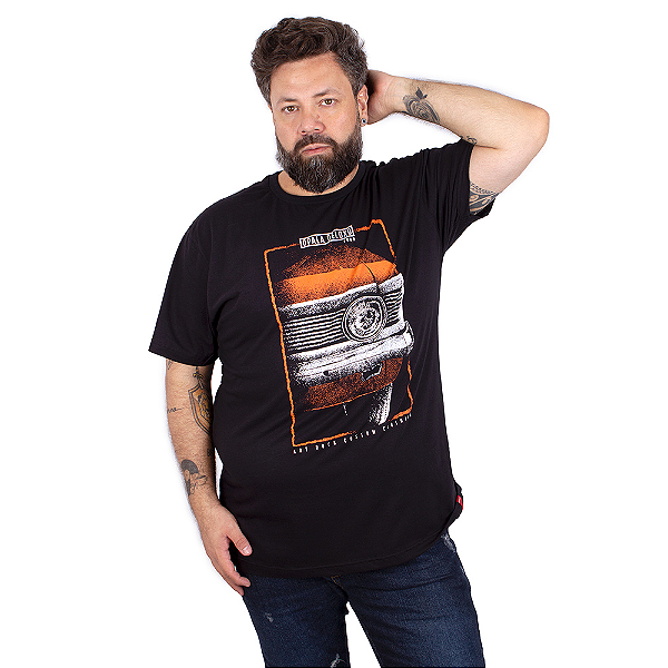 Camiseta Plus Size Opala Deluxo Preta.
