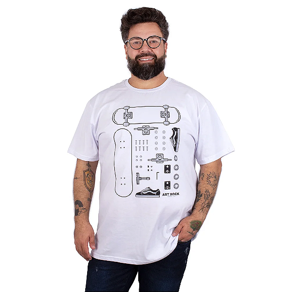 Camiseta Plus Size Skate Deconstruction.