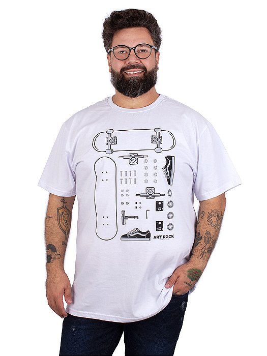 Camiseta Plus Size Skate Deconstruction.